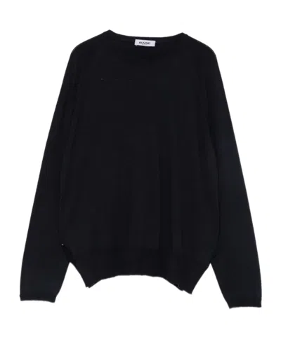 Baserange Long-sleeve Knit Top In Black