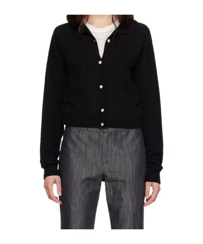Baserange Long-sleeved Cardigan In Black