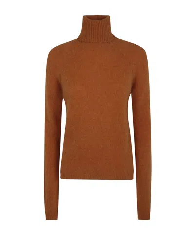 Baserange Long-sleeved Knitwear In Brown