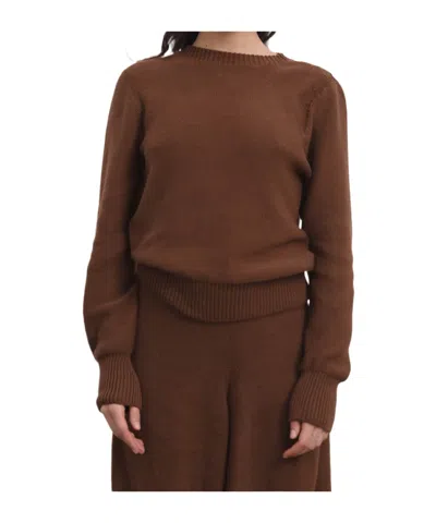 Baserange Long-sleeved Sweater In Brown