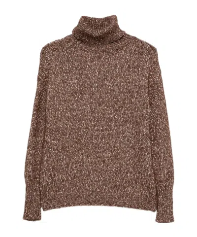 Baserange Long-sleeved Sweater In Brown