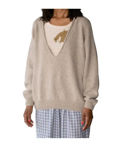 Baserange Long-sleeved Sweater In Nude