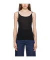 Shop Baserange Low Round Neck Vest In Black
