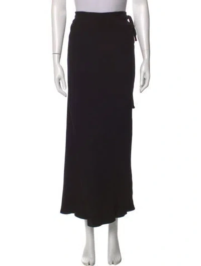 Pre-owned Baserange Midi Length Skirt In Black