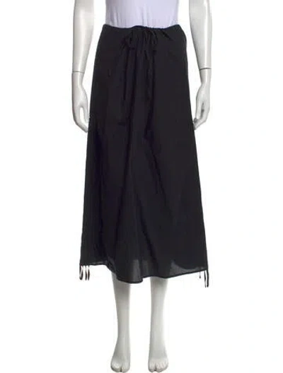 Pre-owned Baserange Midi Length Skirt In Black