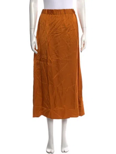 Pre-owned Baserange Midi Length Skirt In Orange