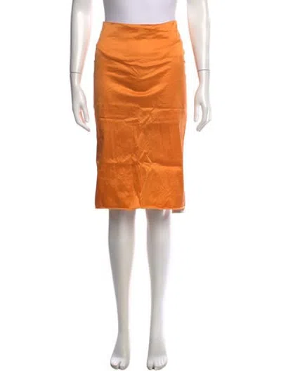 Pre-owned Baserange Midi Length Skirt In Orange