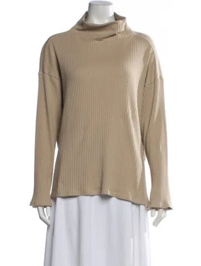 Pre-owned Baserange Mock Neck Long Sleeve Top In Neutrals