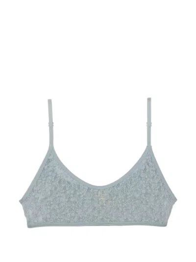Baserange Musial Lace-patterned Triangle Bra In Gray