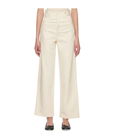 Baserange Navalo High-waisted Trousers In Gold