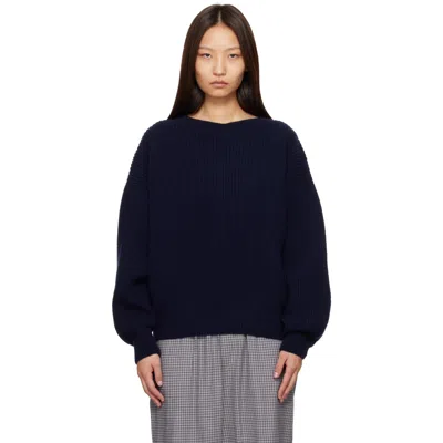 Baserange Navy Mea Sweater In Blue