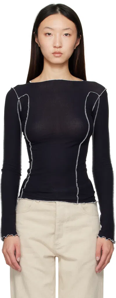Baserange Navy Omato Long Sleeve T-shirt