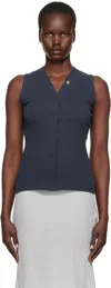 Baserange Navy Tav Snaps Tank Top In Ampera Blue