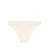 Baserange Heart Bell Fine-ribbed Thong In Neutral