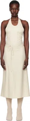 Baserange Off-white Apron Maxi Dress In Off White