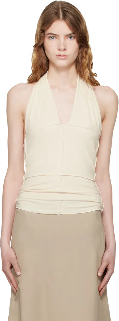 Baserange Off-white Cinder Halter Top In Neutral