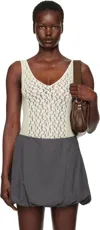 Baserange Off-white Crescent Bodysuit In Undyed
