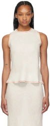 Baserange Off-white Dydine Tank Top In Undyed