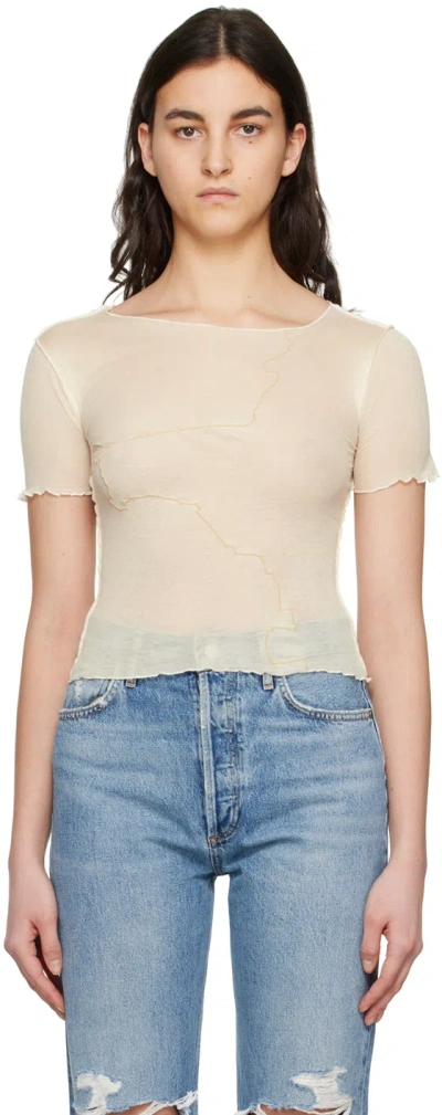 Baserange Off-white Gerrymandered T-shirt In Undyed