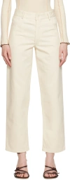 Baserange Low-rise Denim Trousers In Undyed