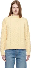 Baserange Off-white Lens Sweater In Yellow