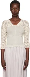 Baserange Off-white Nehru Long Sleeve T-shirt In Undyed