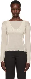 Baserange Off-white Omato Long Sleeve T-shirt In Undyed