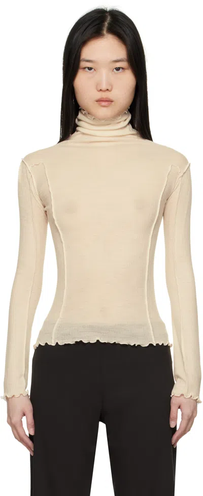 Baserange Off-white Omato Turtleneck In Undyed