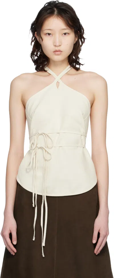 Baserange Off-white Wild Silk Mar Top In Neutral