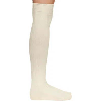 Baserange Off-white Overknee Socks In Neutral