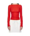 Baserange Red Omato Long Sleeve T-shirt In Red