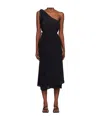 Baserange One Shoulder Dress In Black