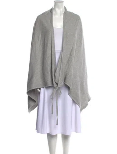 Pre-owned Baserange Open Front Sweater In Gray