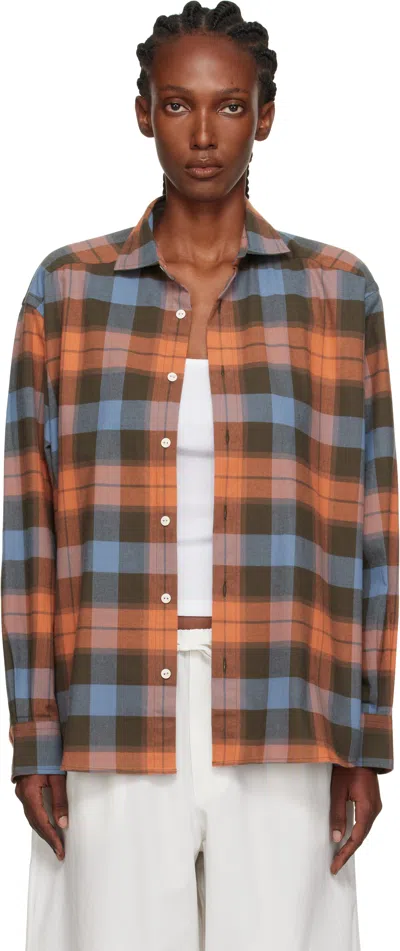 Baserange Orange & Blue Claude Shirt