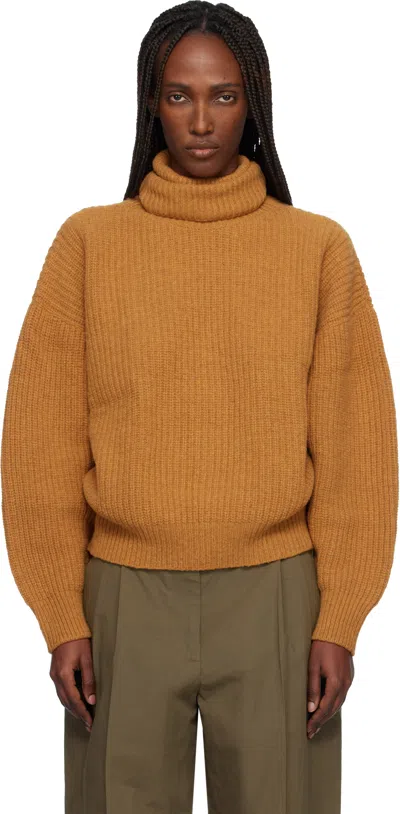 Baserange Orange Mea Turtleneck In Brown