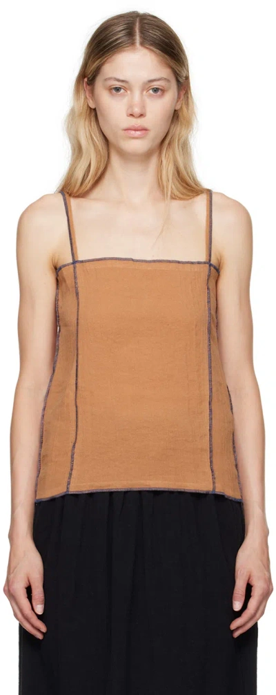 Baserange Orange Shok Tank Top In Brick