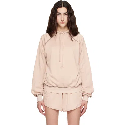 Baserange Pink Fold Hoodie In Neutral