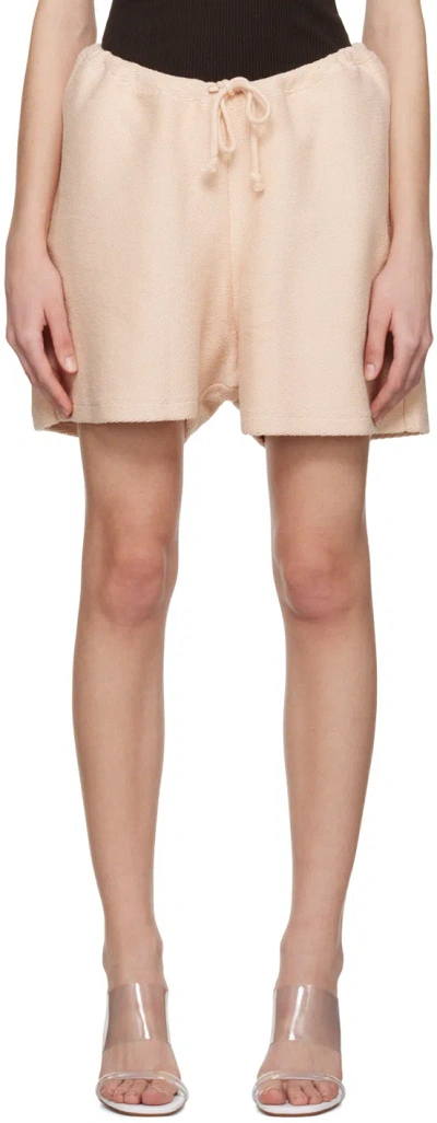 Baserange Pink Loose Shorts In Spring 16 Ecru