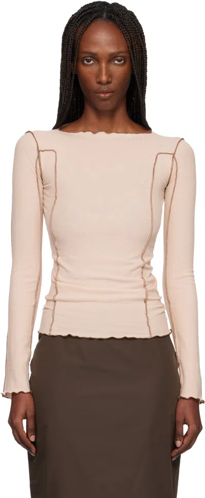 Baserange Pink Omato Long Sleeve Tee In Neutral