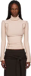 Baserange Pink Omato Turtleneck In Brown