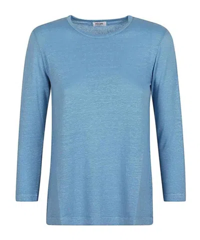 Baserange Plain Jersey Long-sleeved T-shirt In Blue