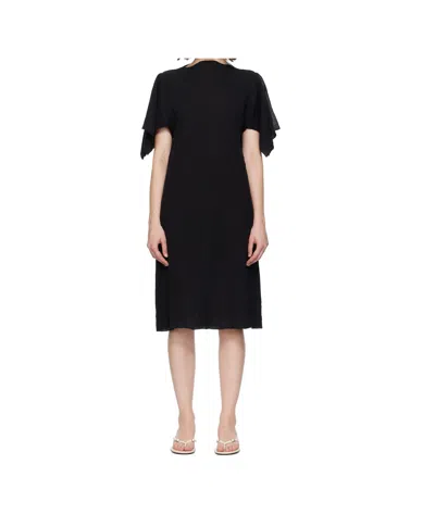 Baserange Pleated Dress In Black