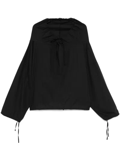 Baserange Point Blouse In Black