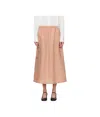 Baserange Pink Ponte Maxi Skirt In Nude