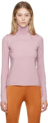 Baserange Purple Bamboo Lyocell Turtleneck In Still Purple