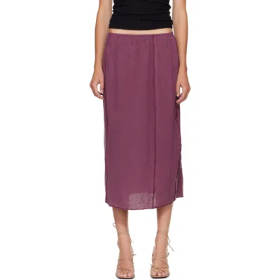 Baserange Purple Shok Midi Skirt In Animal Print