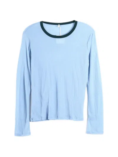 Baserange Racer Ribbed Long-sleeve T-shirt In Blue