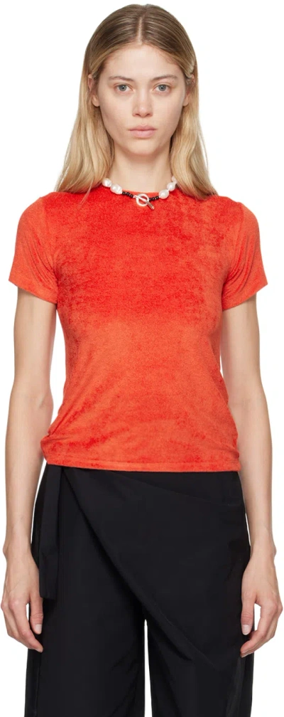 Baserange Red Omo T-shirt In Mino Red