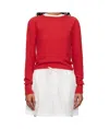 Baserange Round-neck Sweater In Red