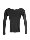 Baserange Ribbed Buttoned Sweater In Black